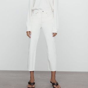 NWT Zara The Bliss Straight Off White Sz 2